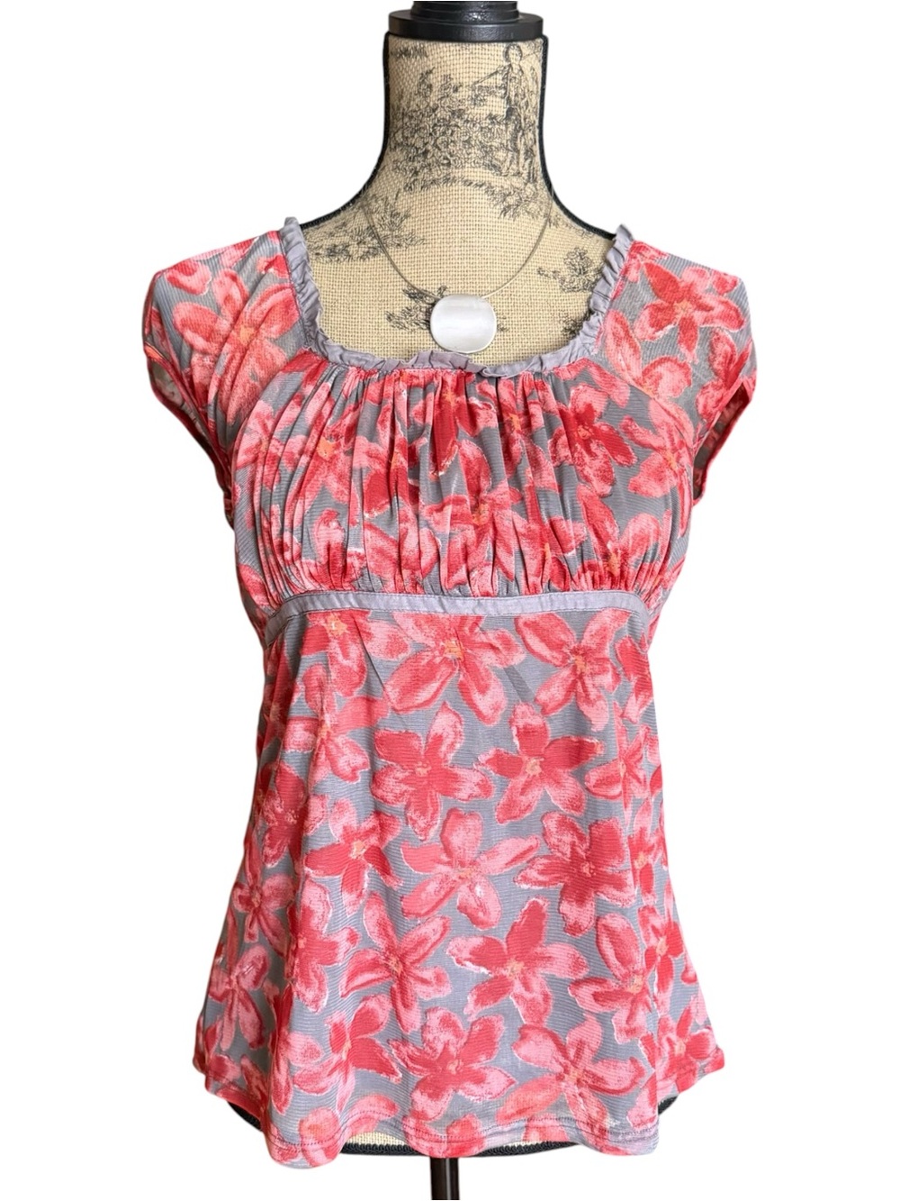 RW&CO Floral Babydoll Top Size M
